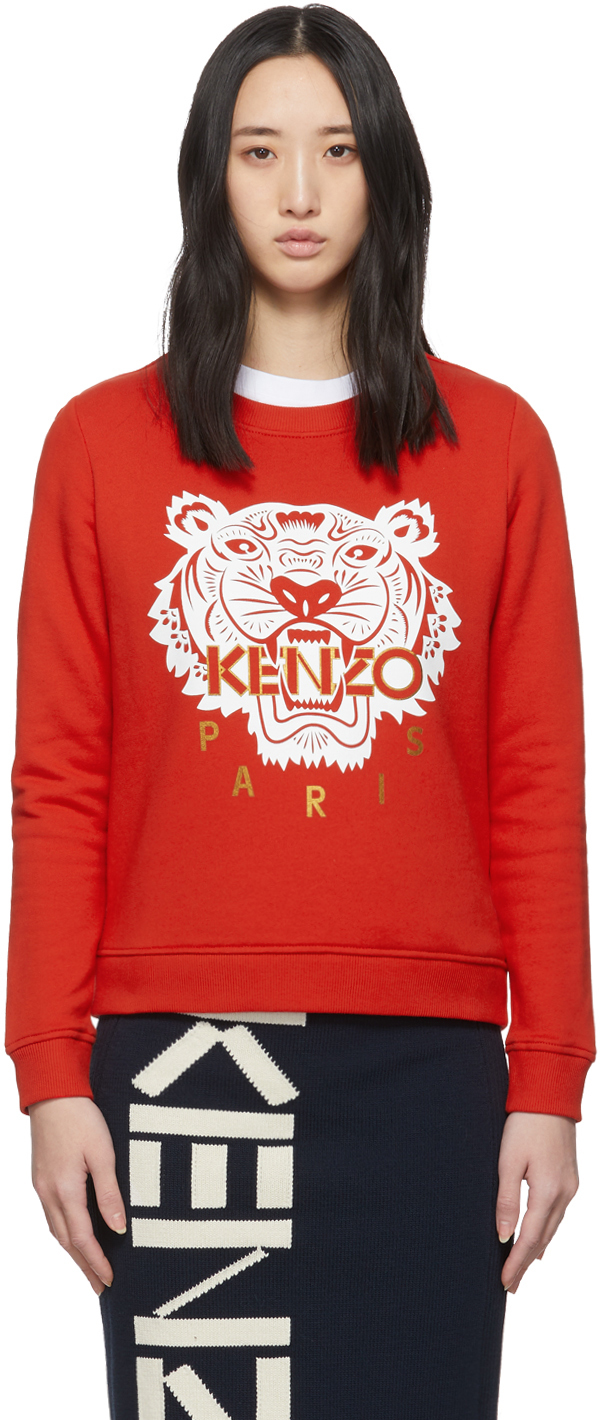 red kenzo sweatshirt