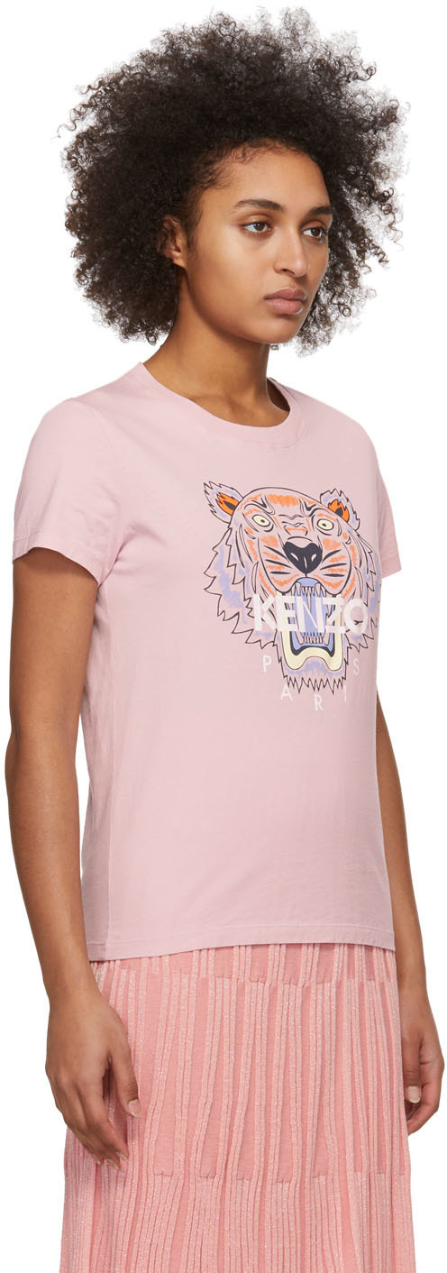 kenzo tiger t shirt pink