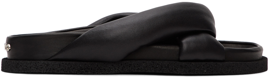 Kenzo: Black Komfy Thong Flat Sandals | SSENSE