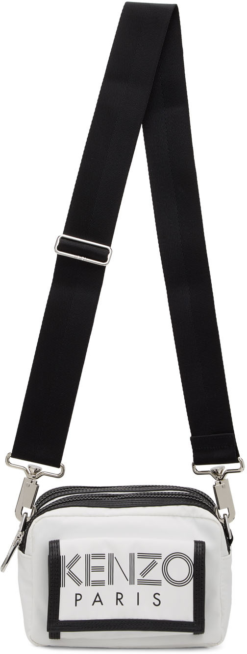 Kenzo 白色 Sport Logo 单肩包 SSENSE