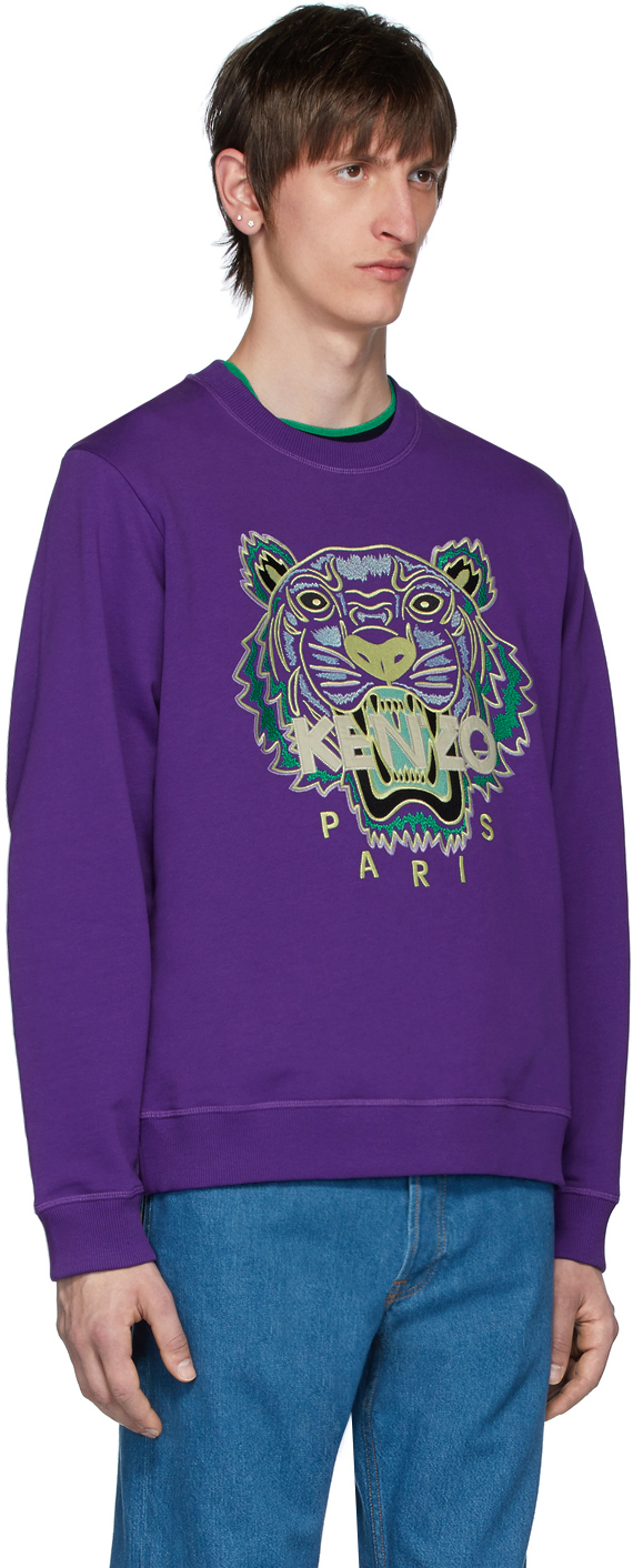 kenzo purple tiger sweatshirt