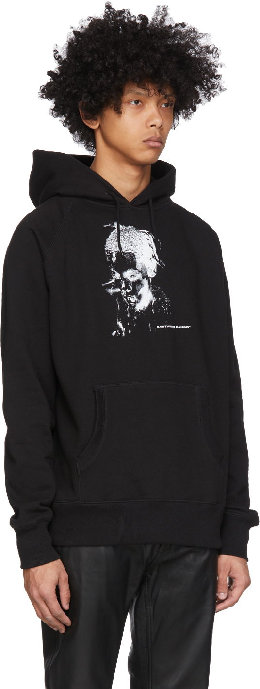black and white graphic hoodie