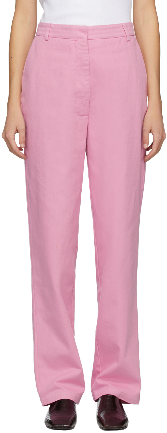 pink chino pants