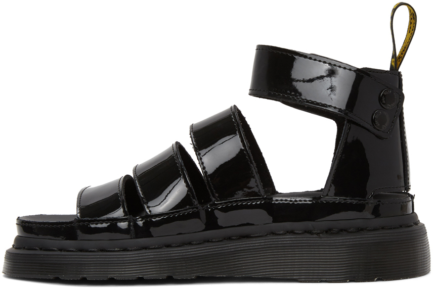 dr martens clarissa sandals black patent