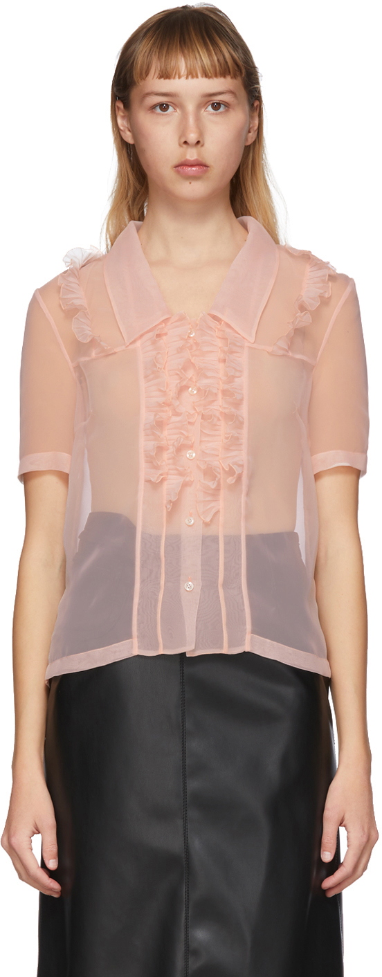 Commission: SSENSE Exclusive Pink Ruffled Short Sleeve Shirt | SSENSE