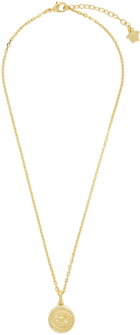 Versace: Gold Medusa Pendant Necklace 