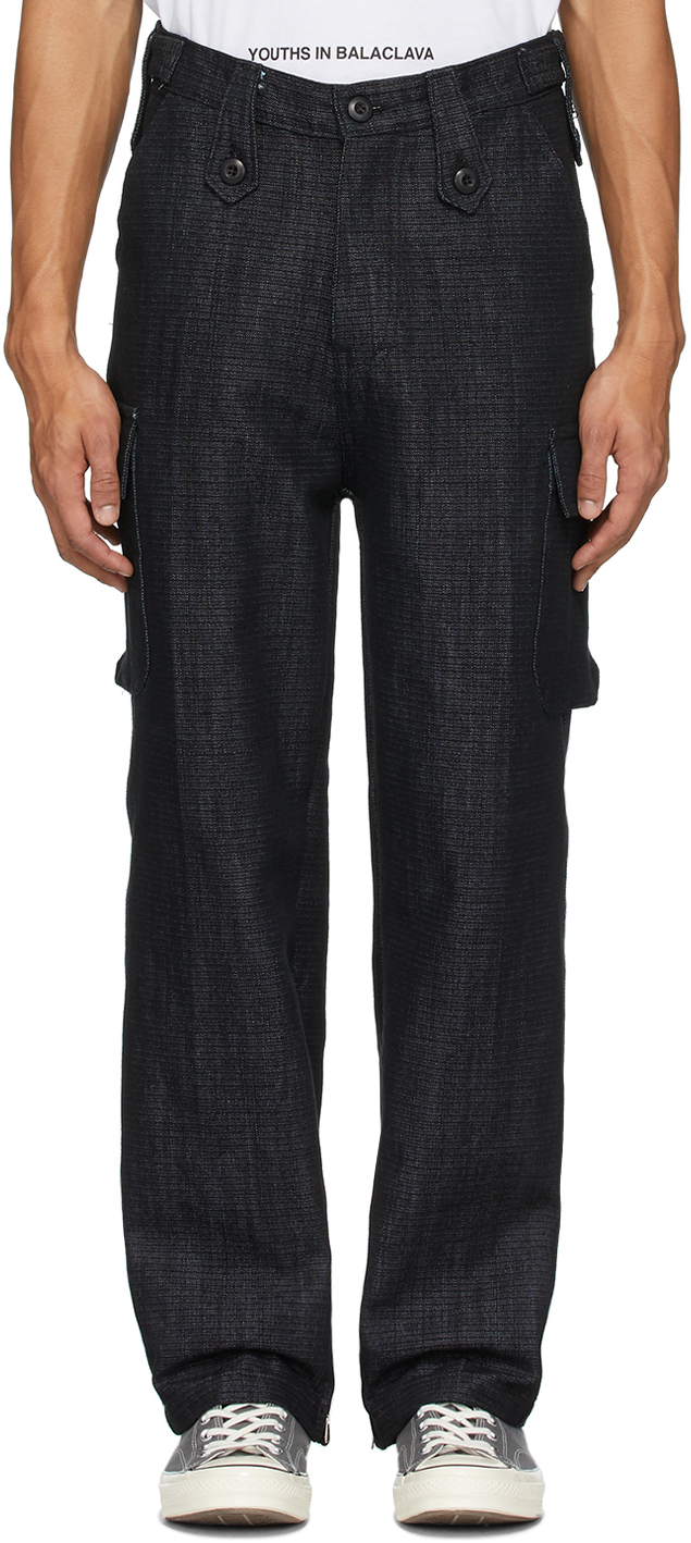 black denim cargo pants