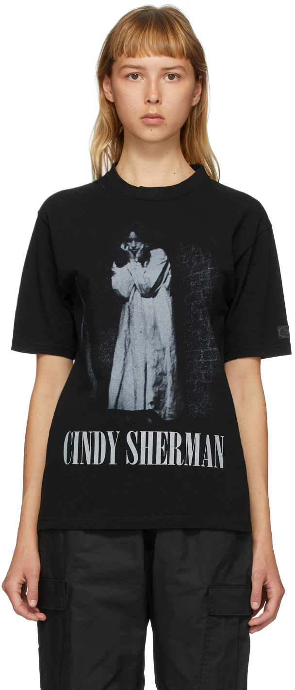 UNDERCOVER: Black Cindy Sherman Edition Scared Girl T-Shirt | SSENSE