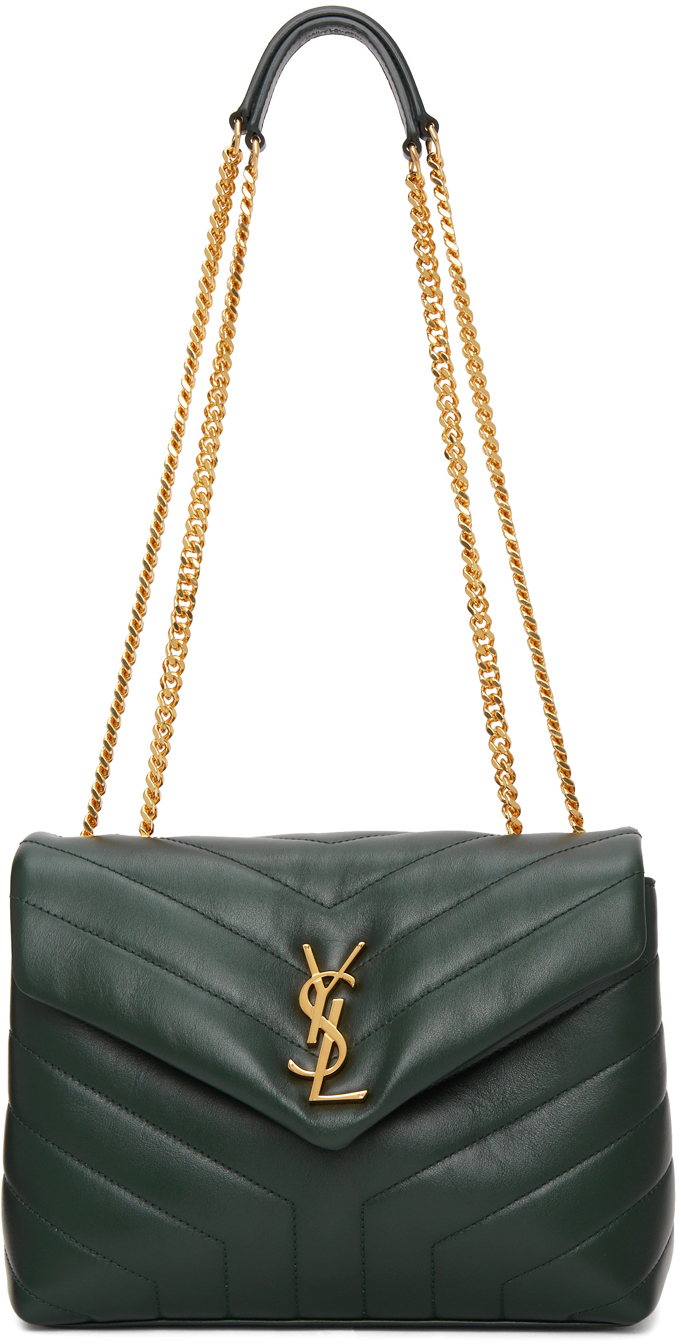 Saint Laurent Loulou Quilted Mini Bag - Green