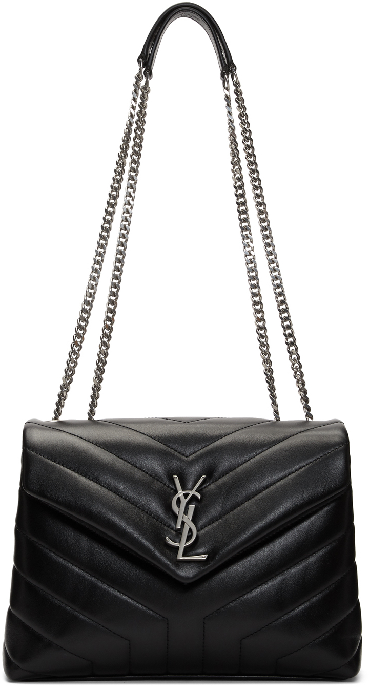 Saint Laurent Black Small Loulou Bag SSENSE Canada
