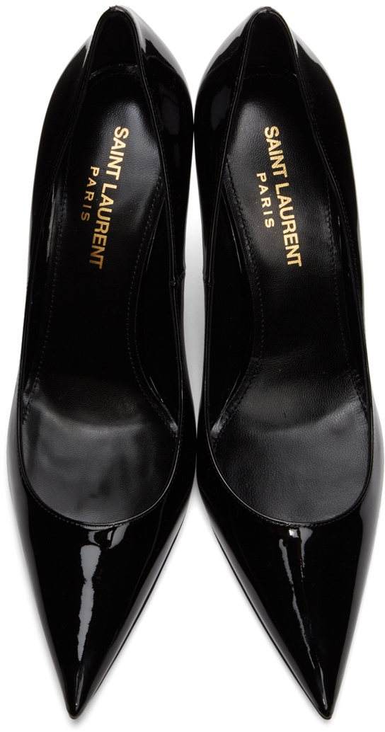 ysl black patent heels