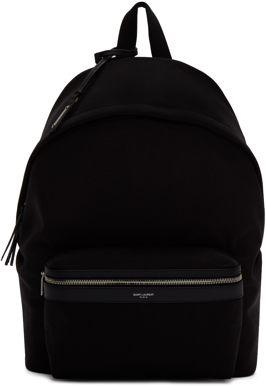 saint laurent black ysl city backpack