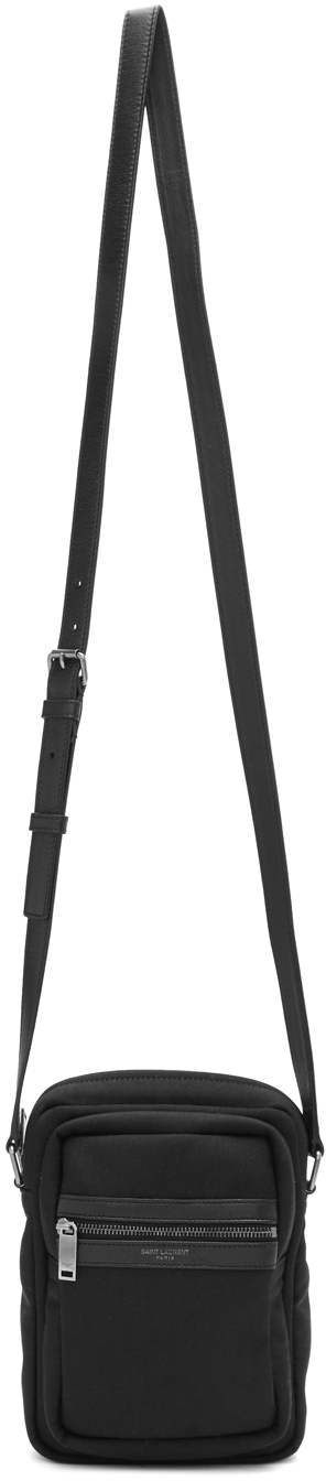 Saint Laurent Black Canvas Sid Crossbody Bag 201418M170213