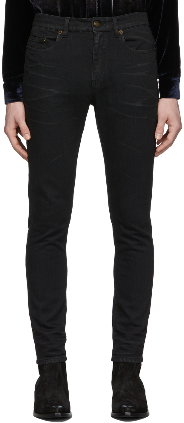 saint laurent black jeans mens