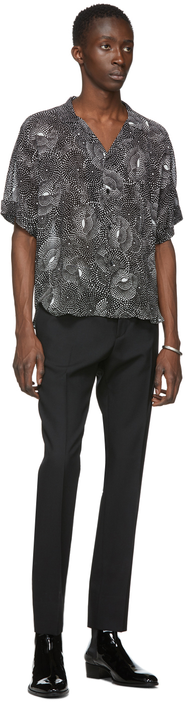 Saint Laurent ブラック ウール トラウザーズ