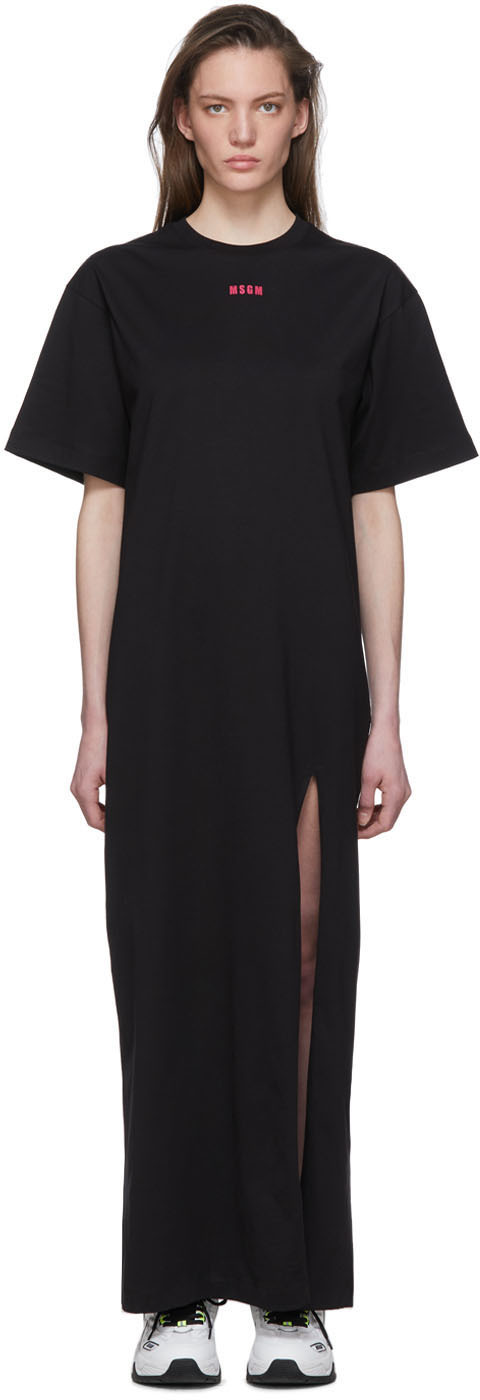 long black t shirt dress