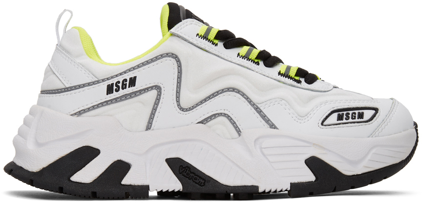 Msgm sneakers for Women | SSENSE UK MSGM: White Chunky Sneakers | SSENSE UK