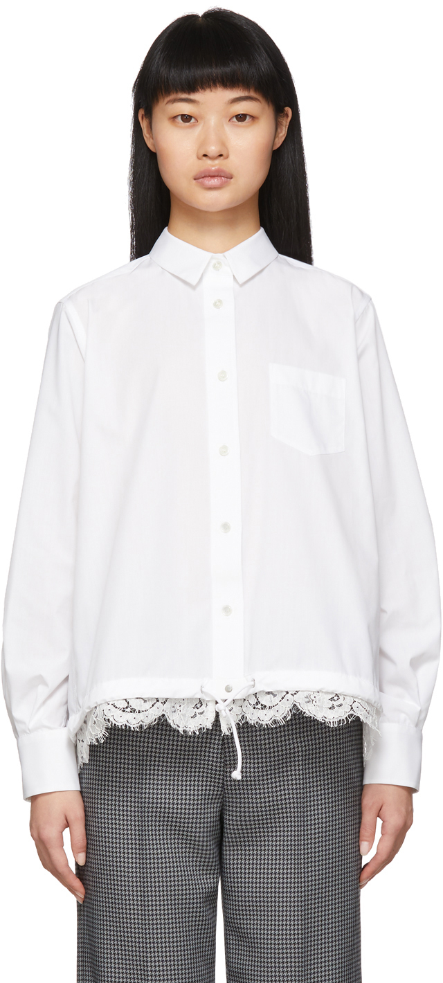 lace hem shirt