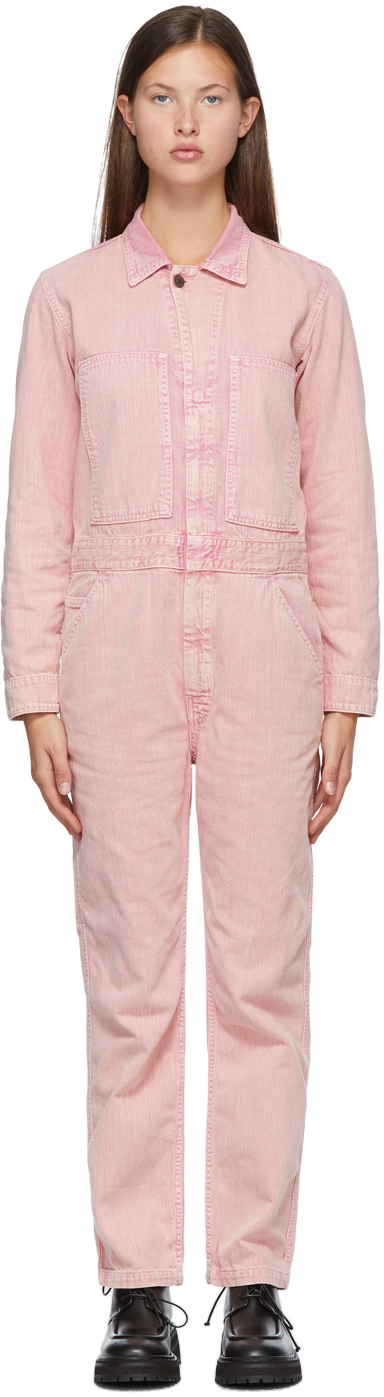 denim pink jumpsuit