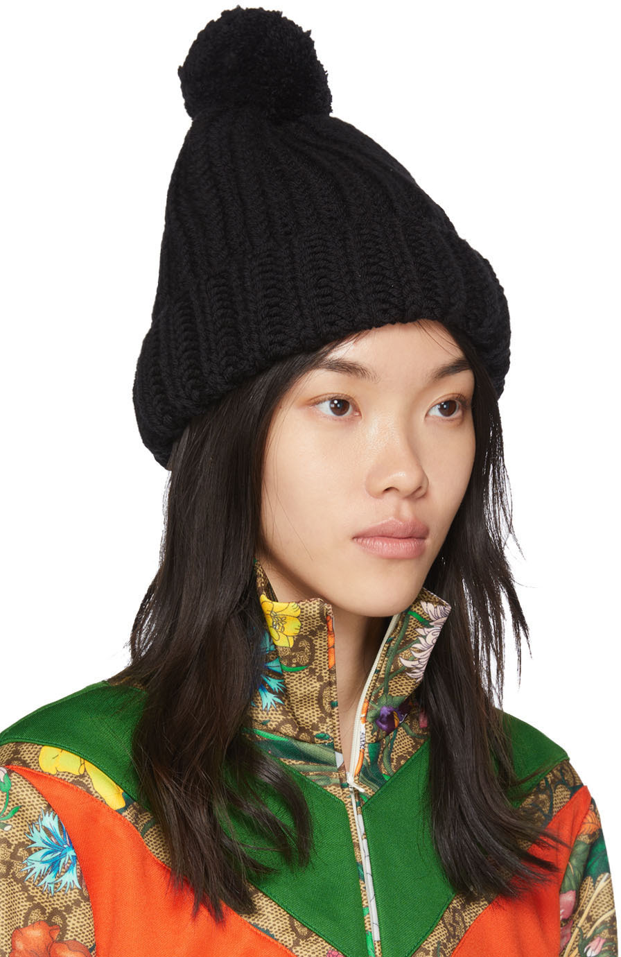 gucci beanie hat with pom pom