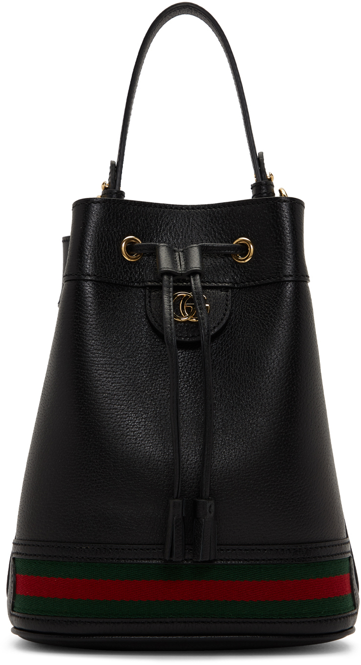 Gucci: Black Ophidia Bucket Bag | SSENSE