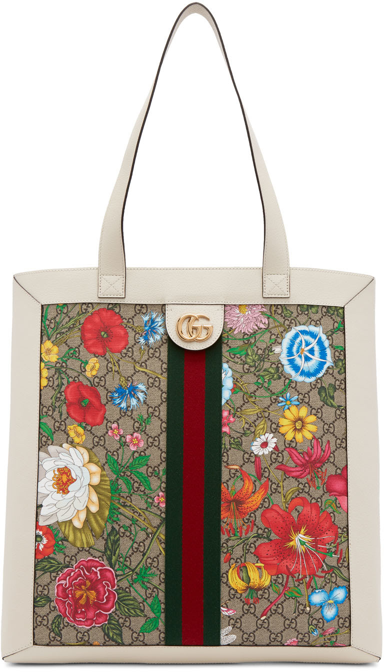 beige gg ophidia tote