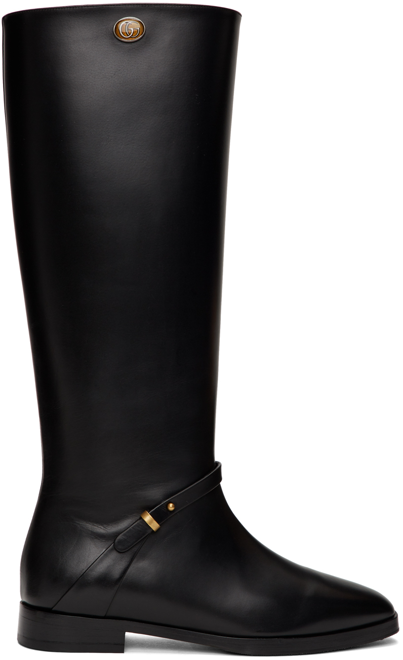 gucci tall black boots