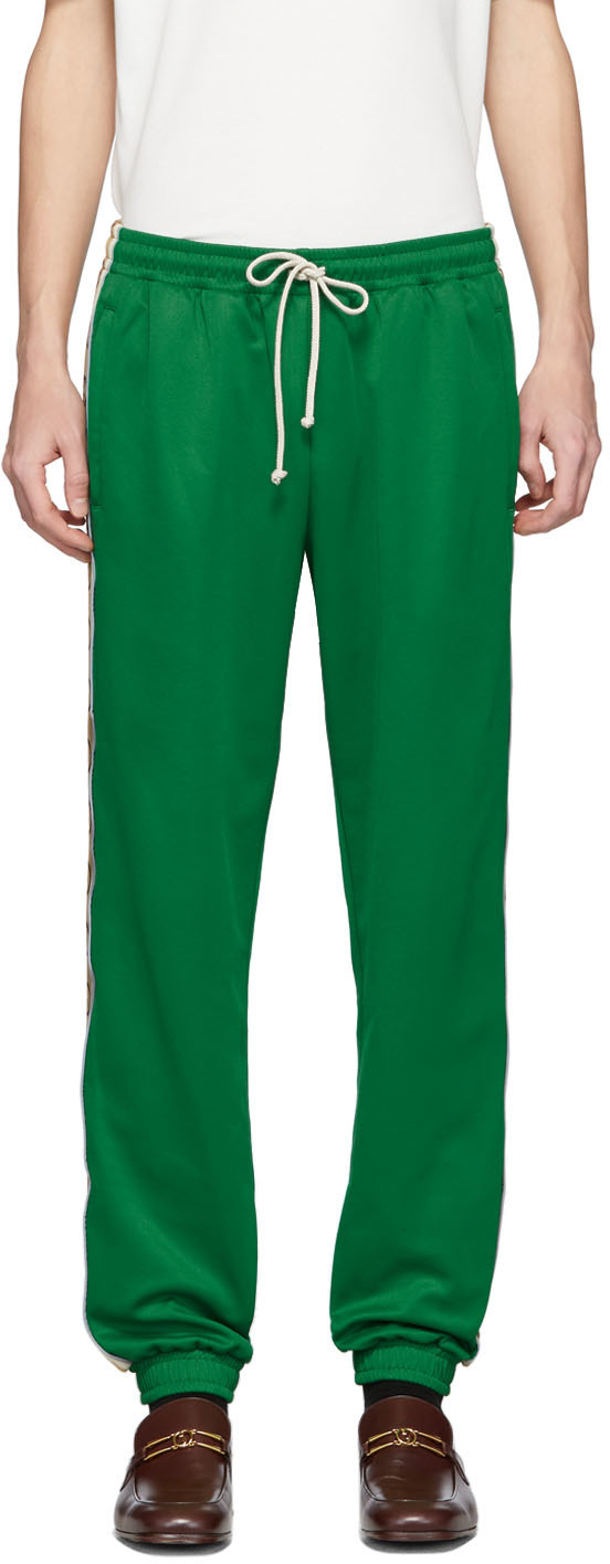 gucci sweatpants green and red