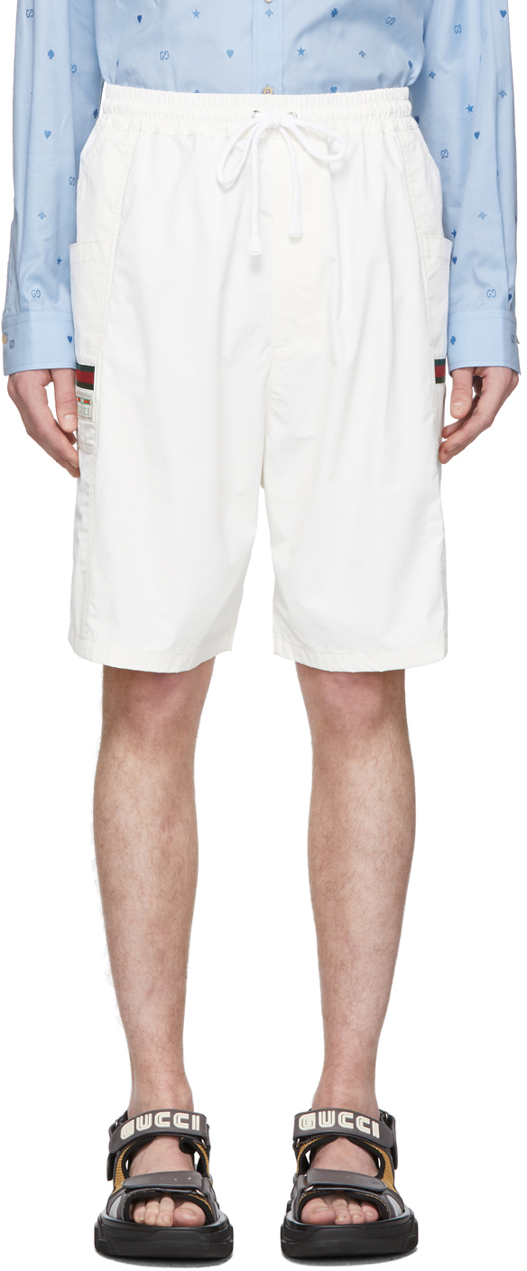 white gucci swim shorts