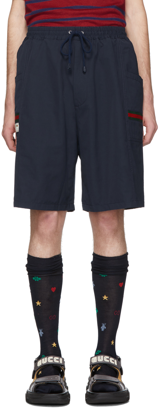 blue gucci swim shorts