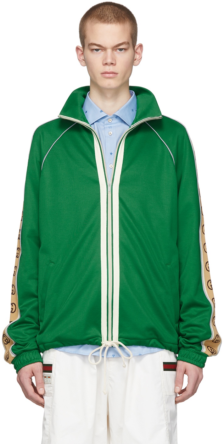 Gucci: Green Oversized Technical Jacket Canada