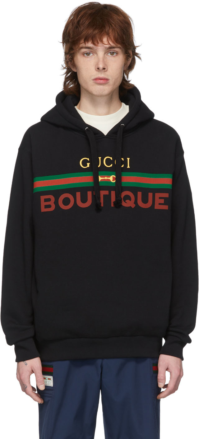 Black 'Gucci Boutique' Hoodie by Gucci 
