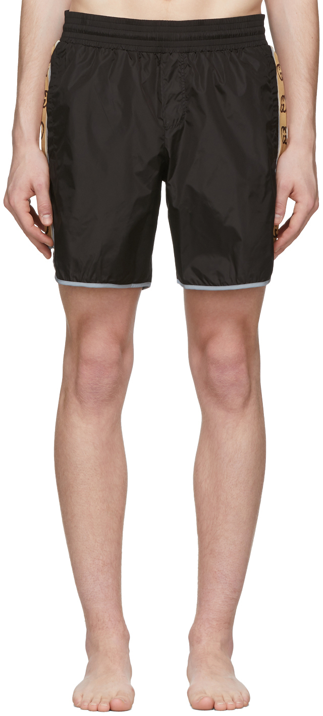 gucci black swim shorts