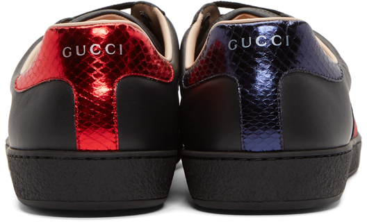 Inspirere vinden er stærk pude Gucci Black Ace Embroidered Bee Sneakers | Smart Closet