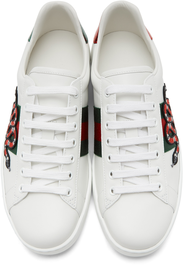 white snake gucci shoes