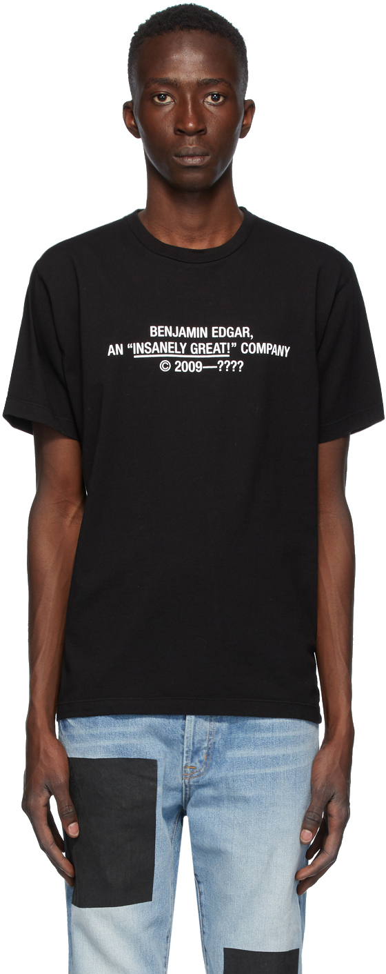 Benjamin Edgar: SSENSE Canada Exclusive Black 'Insanely Great' T-Shirt ...