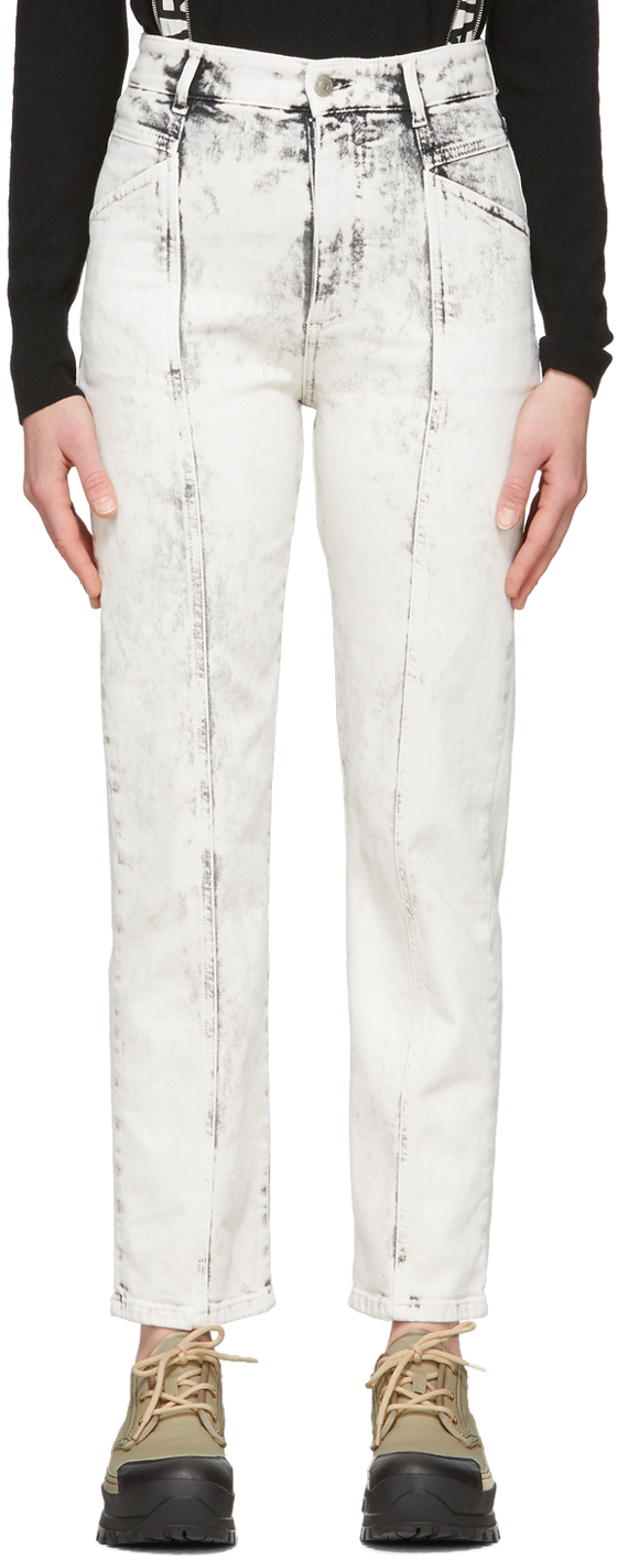 white acid wash jeans