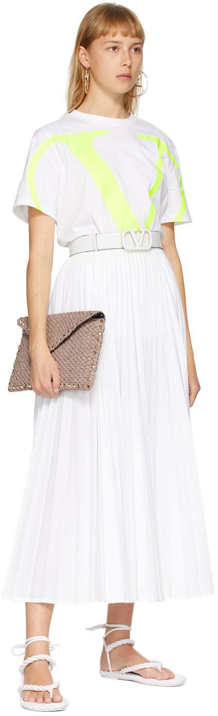 white valentino belt