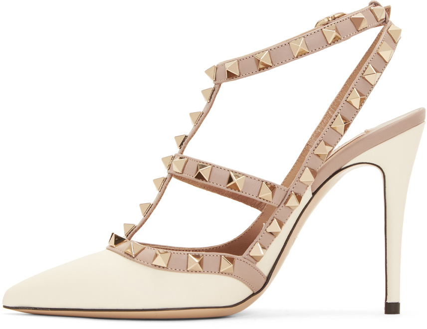 white valentino studded shoes