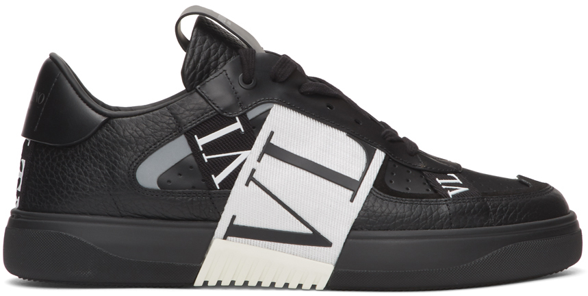 valentino sneakers black and white