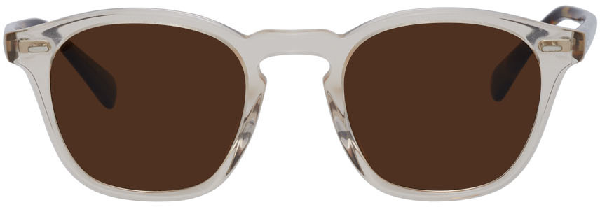 Oliver Peoples: Transparent & Tortoiseshell Elerson Sunglasses | SSENSE ...