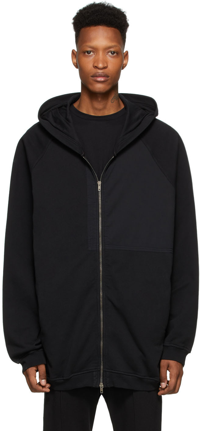 Haider Ackermann: Black Patched Hoodie | SSENSE