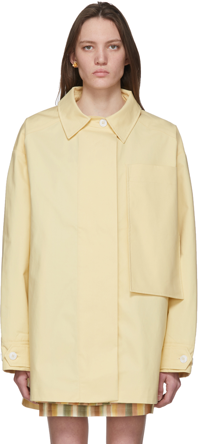 Jacquemus: Yellow 'Le Manteau Camiseto' Jacket | SSENSE