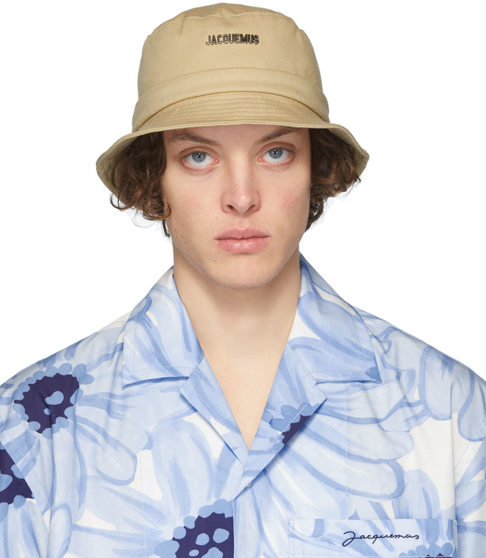 Jacquemus: Beige 'Le Bob Gadjo' Bucket Hat | SSENSE UK