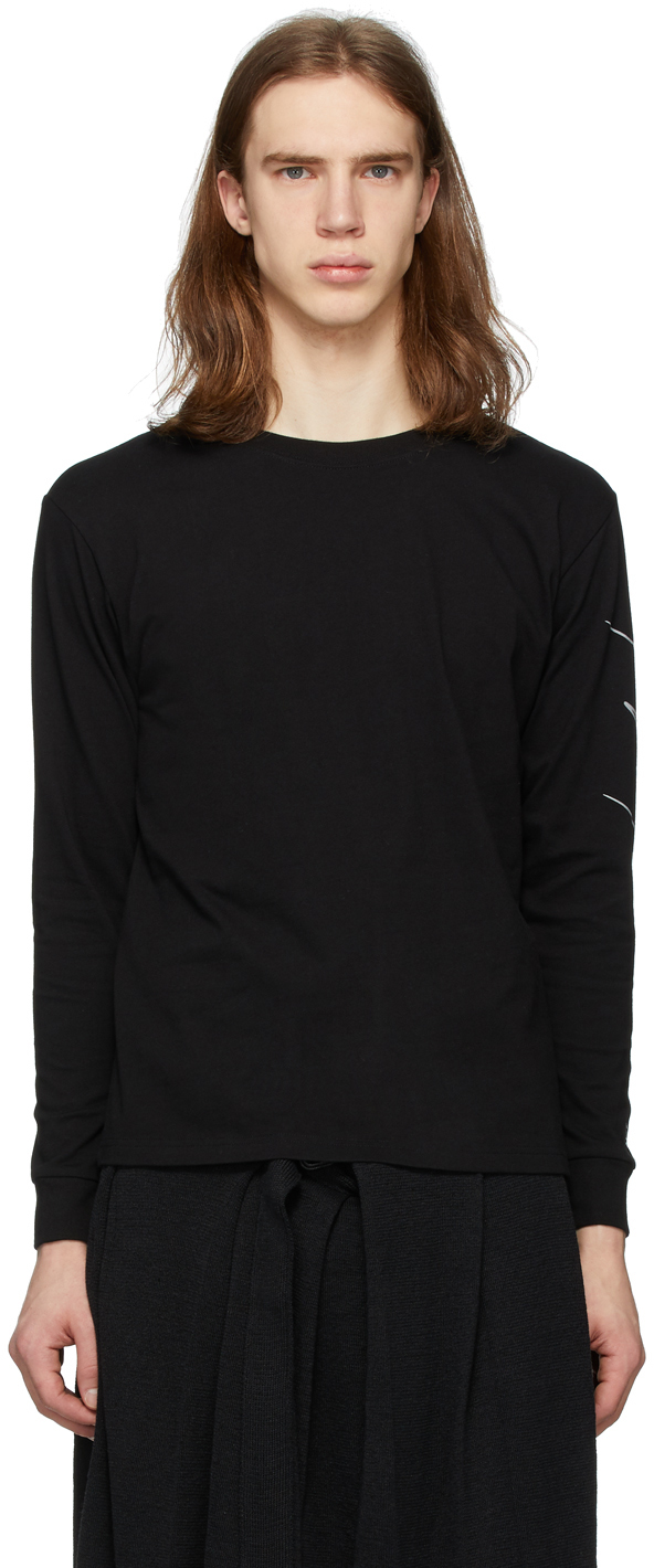 Yohji Yamamoto: Black New Era Edition Long Sleeve T-Shirt | SSENSE