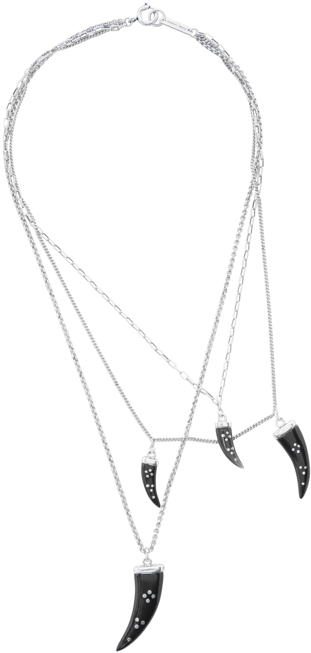 Isabel Marant: Black & Silver Aimable Necklace | SSENSE
