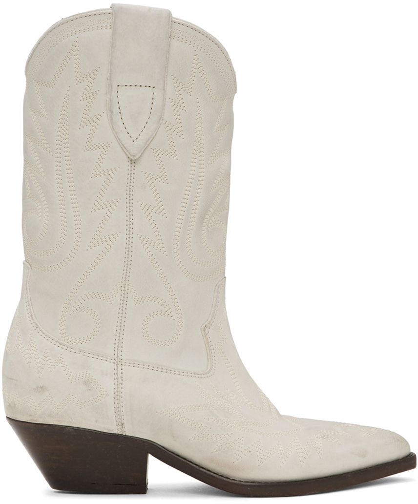 isabel marant white cowboy boots