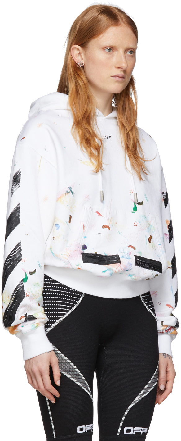 off white splatter hoodie