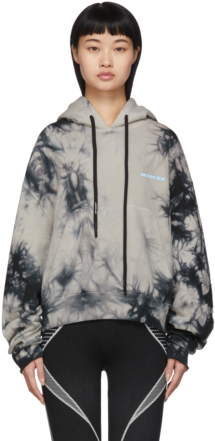 white tie dye hoodie