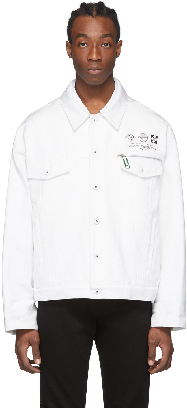 Off-White: White 'Universal Key' Jacket | SSENSE